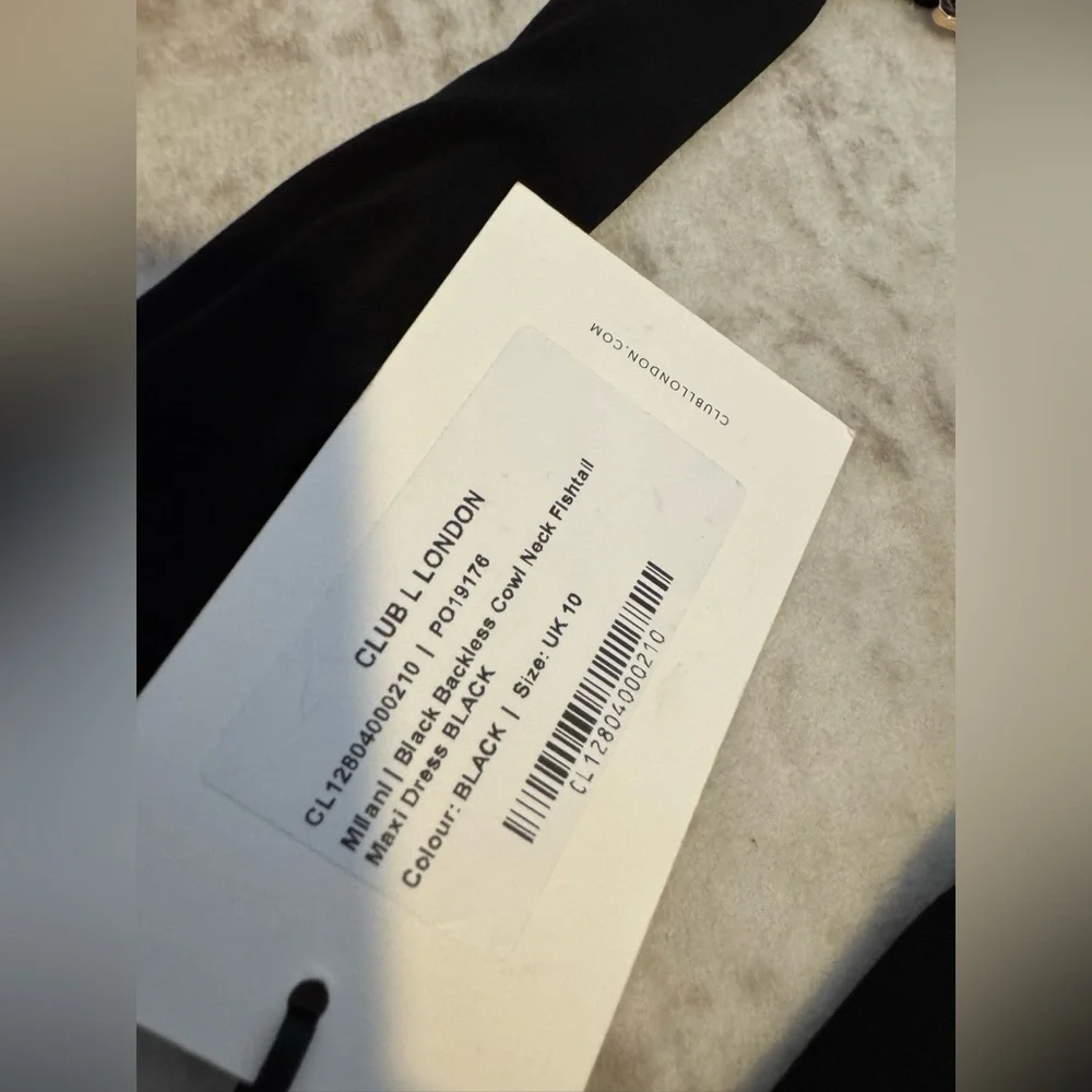 MILANI
Black Backless Cowl Neck Fishtail Maxi Dress - Picture 6 of 7